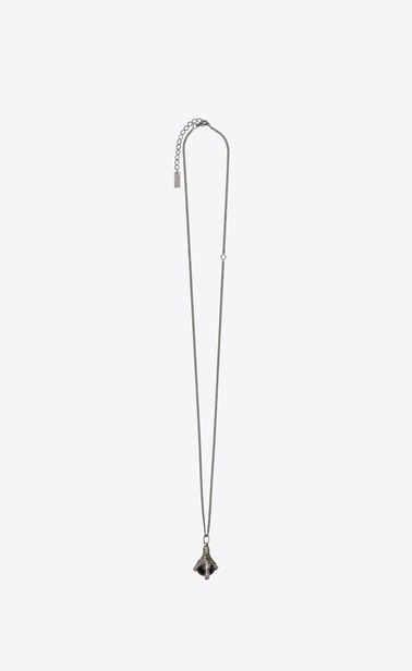 Claw charm in metal and glass bead